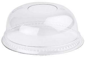 Lids for Clear PP - Domed (Open top for a straw) ( packed 50 LIDS PER SLEEVE)